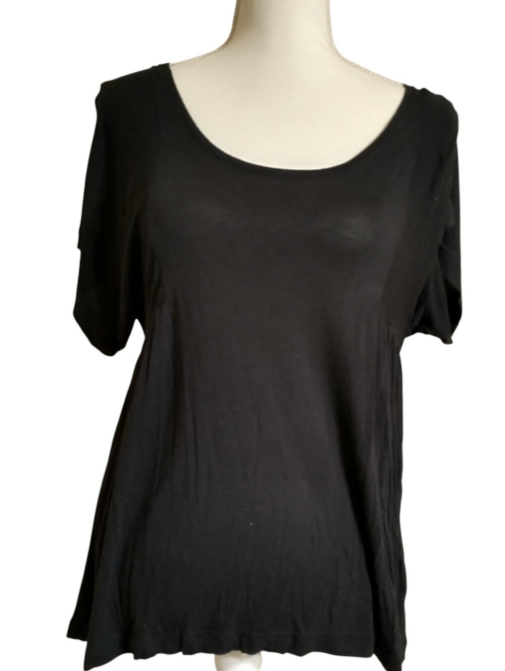 Women's BlackTop With Pleated Back